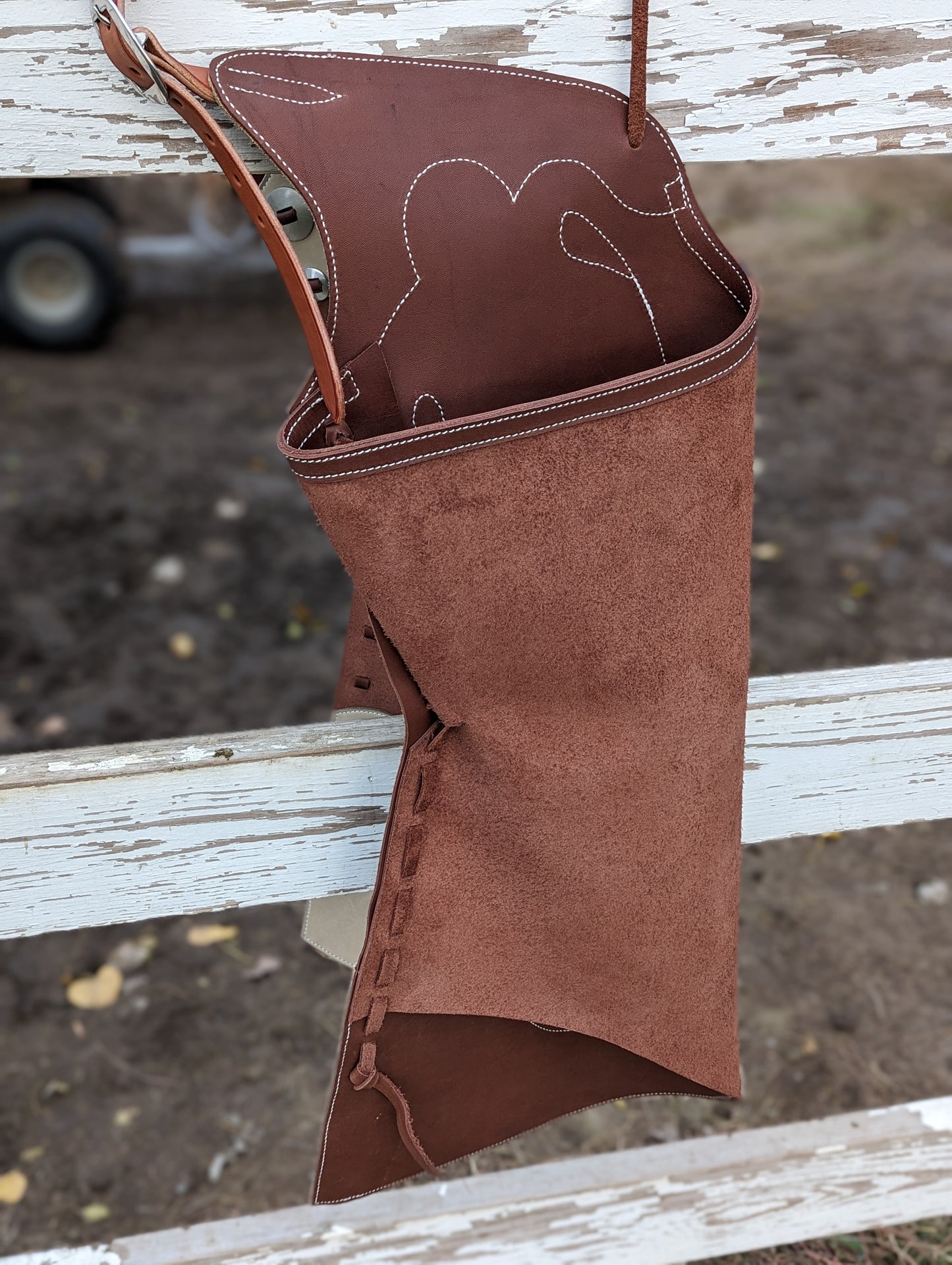 Arizona Bell Chaps: Step-in Brown & Cream