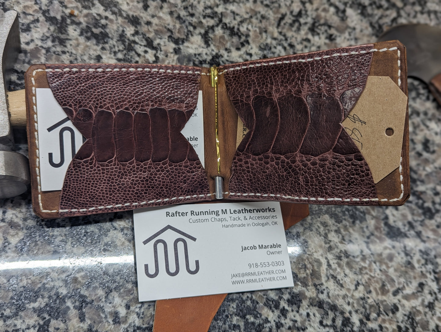 Money Clip Wallet - Ostrich Leg